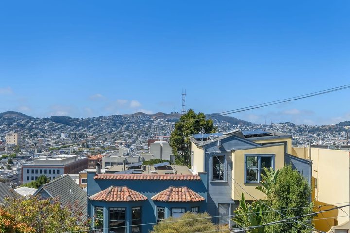 View west over the Mission toward Twin Peaks, San Francisco